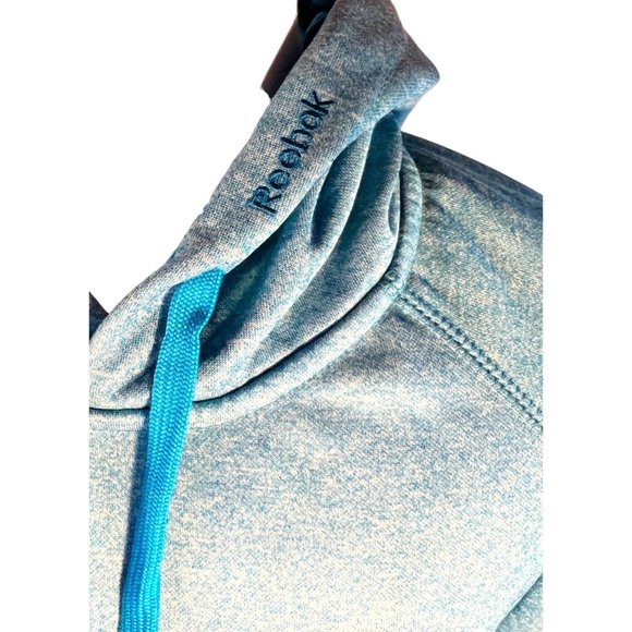 Reebok Turquoise Hooded Sweatshirt Women Size Small - Picture 2 of 6